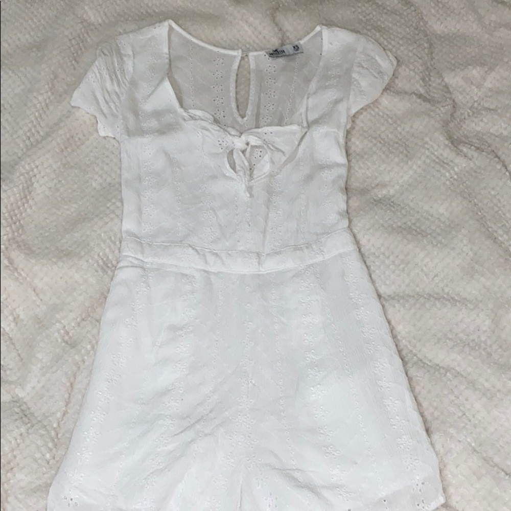 White patterned romper